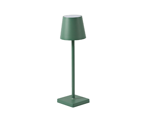 "Kabellose Tischlampe aus Aluminium mit minimalistischer Ästhetik, ideal für Büro oder Wohnzimmer, energiesparende LED."