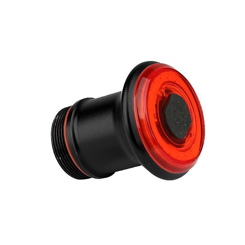"Rotes, wasserdichtes USB-Fahrradrücklicht mit Aluminiumgehäuse und LED-COB, geeignet für Regenwetter und Sichtbarkeit."