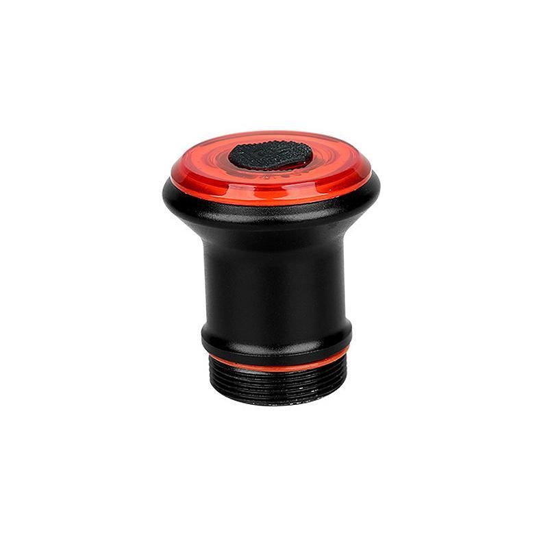 "Rotes, wasserdichtes USB-Fahrradrücklicht mit Aluminiumgehäuse und LED-COB, geeignet für Regenwetter und Sichtbarkeit."