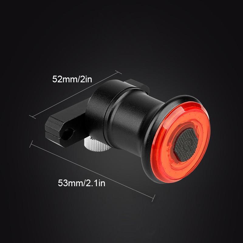"Rotes, wasserdichtes USB-Fahrradrücklicht mit Aluminiumgehäuse und LED-COB, geeignet für Regenwetter und Sichtbarkeit."