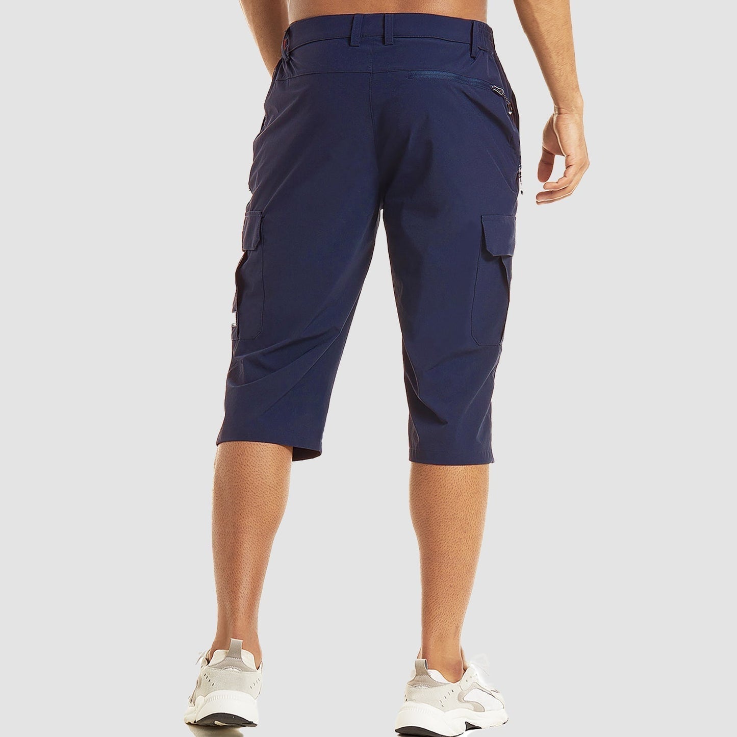 "Schnelltrocknende Herren Cargo Shorts, vielseitig, beige, mit vielen Taschen, ideal für Outdoor-Abenteuer und Komfort."