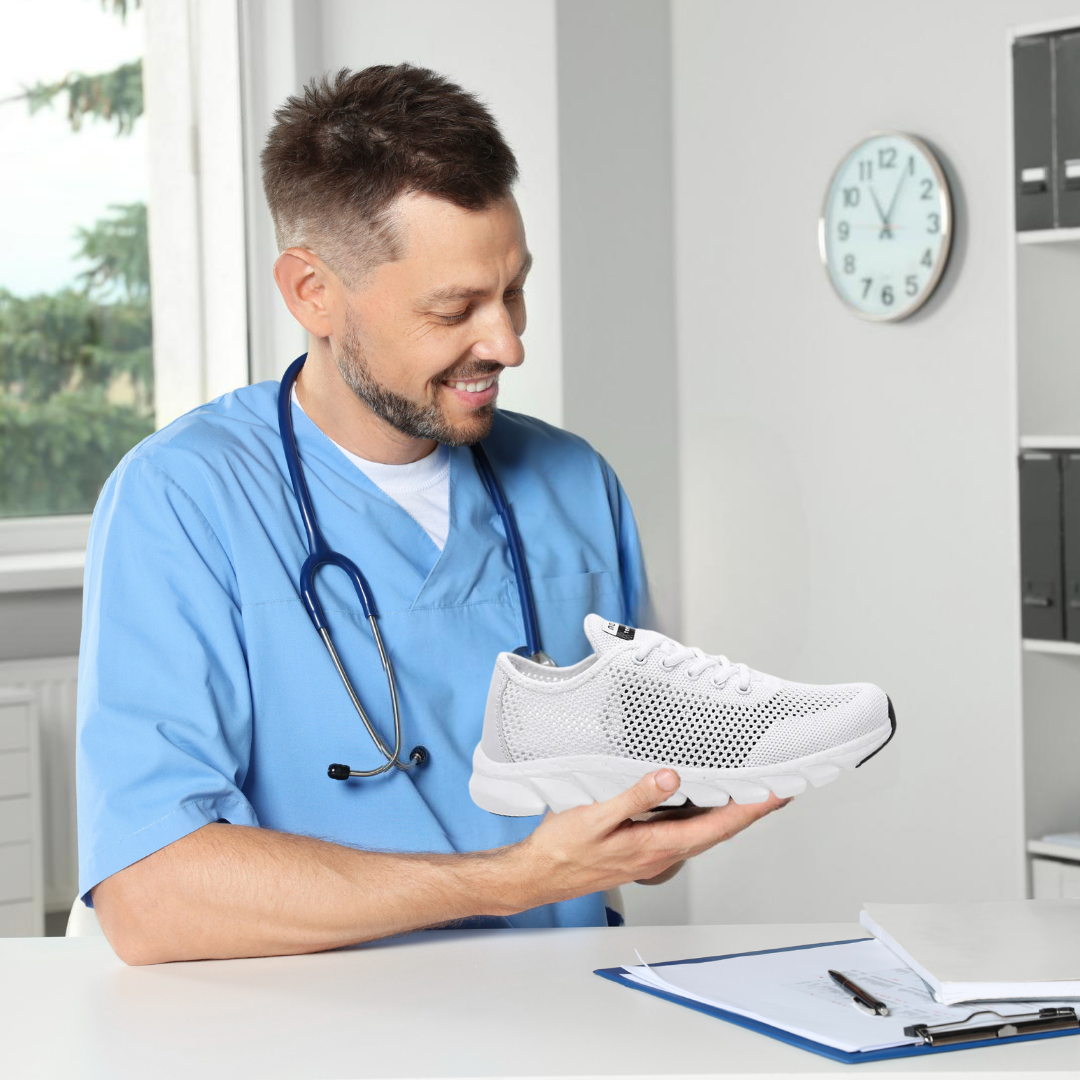 "Ultraleichte orthopädische Damenschuhe, atmungsaktiv, flexible Sohle, ideal für ganztägigen Komfort und Fußgesundheit."