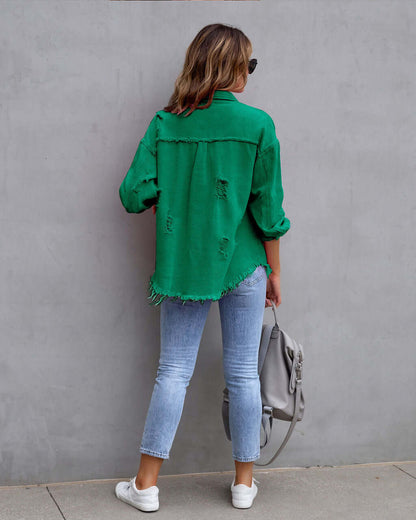 Stylische Denim Jacke Damen