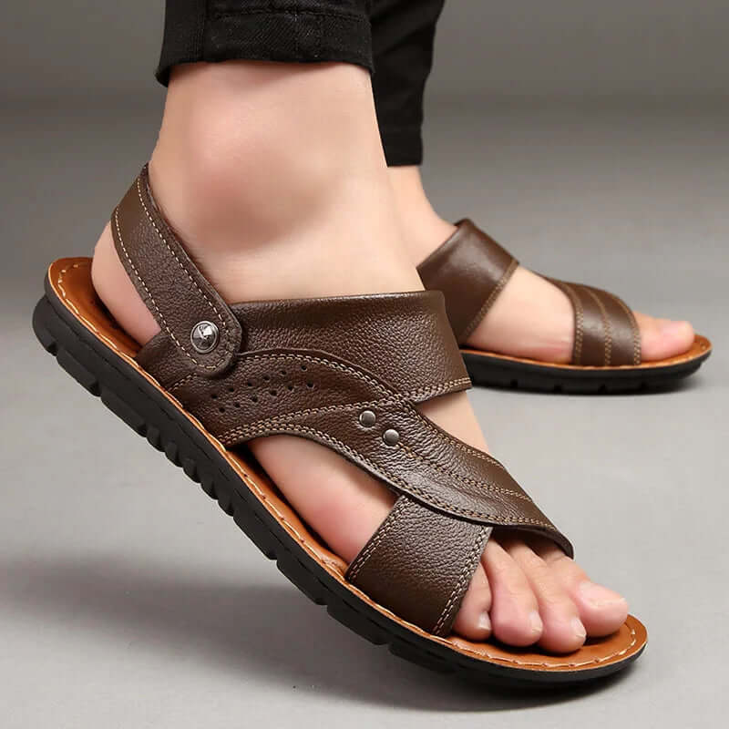 Bequeme Herren Ledersandalen für entspannte Tage