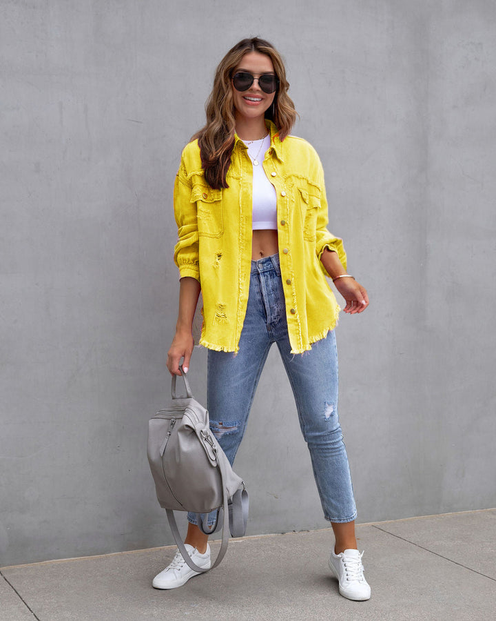 Zerrissene Hemdjacke für Damen