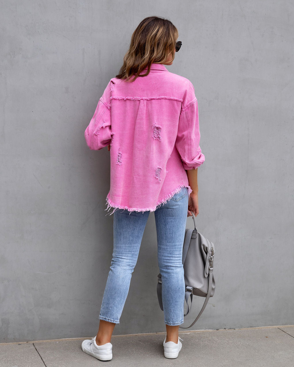 Zerrissene Hemdjacke für Damen