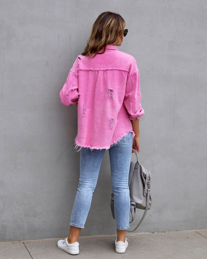 Zerrissene Hemdjacke für Damen