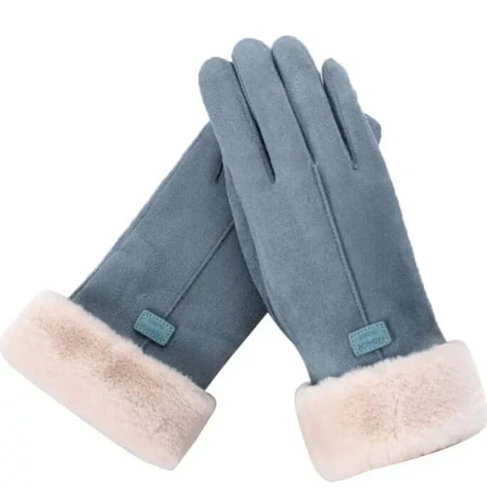 Damenhandschuhe mit Wildleder-Finish