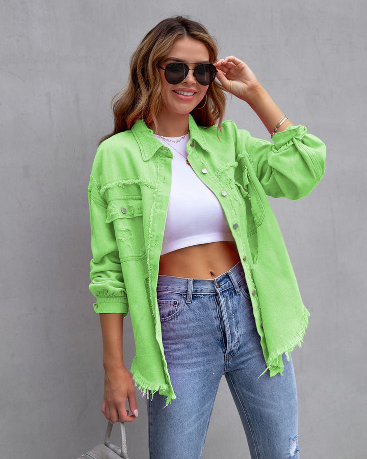 Zerrissene Hemdjacke für Damen