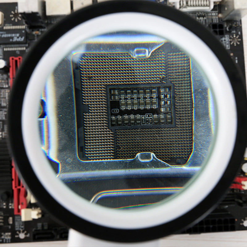 "30-fache optische Lupe mit LED, hohe Vergrößerung, 12 helle LEDs, kompakt, klarer Sicht für Details, ideal für Senioren."