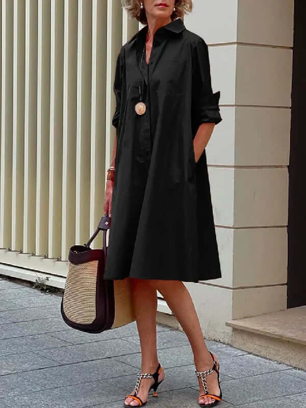 Langes Hemdkleid für Damen