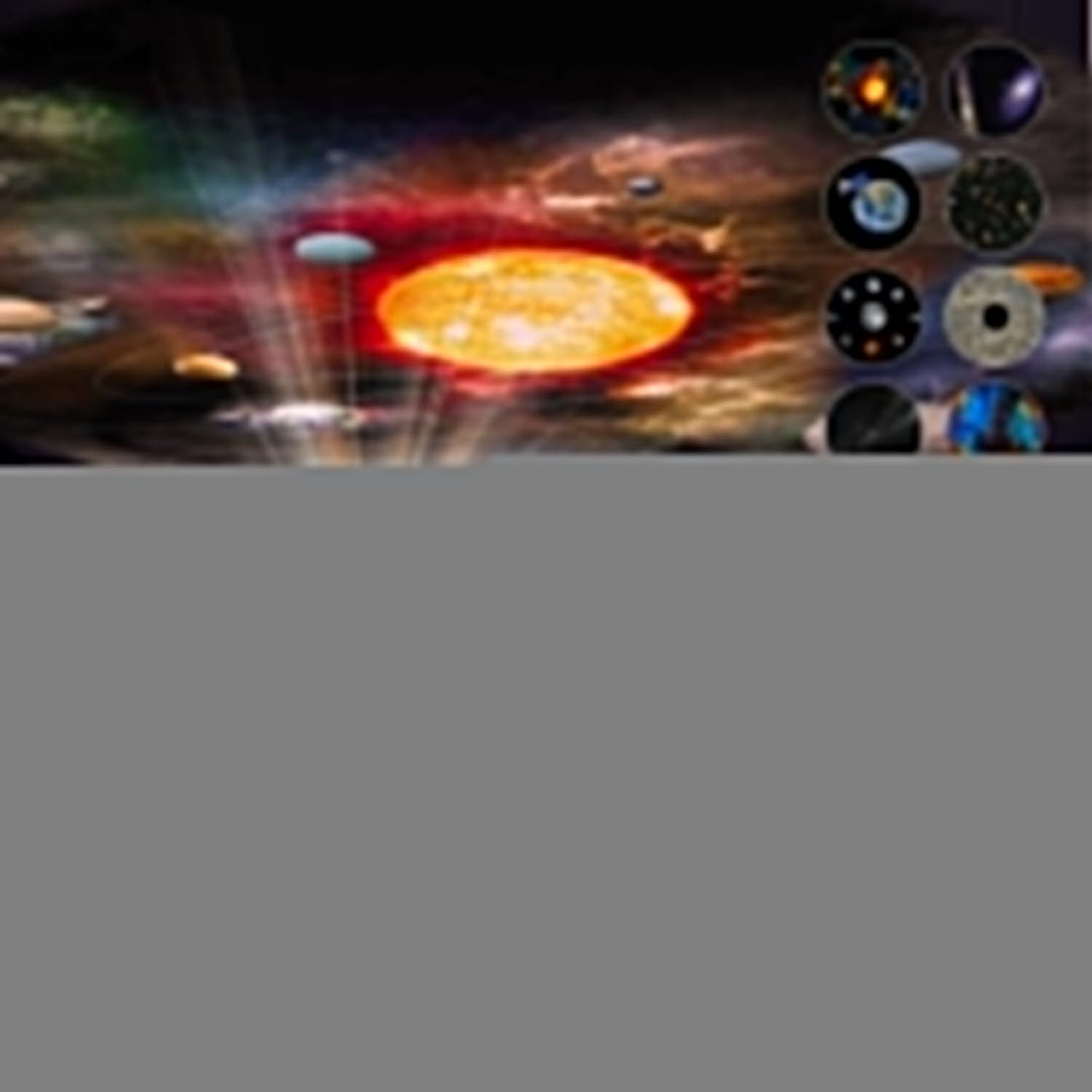 "360° Planetarium Projektor zeigt dynamischen Sternenhimmel und Galaxien, verwandelt Raum in entspannendes Sternenmeer."