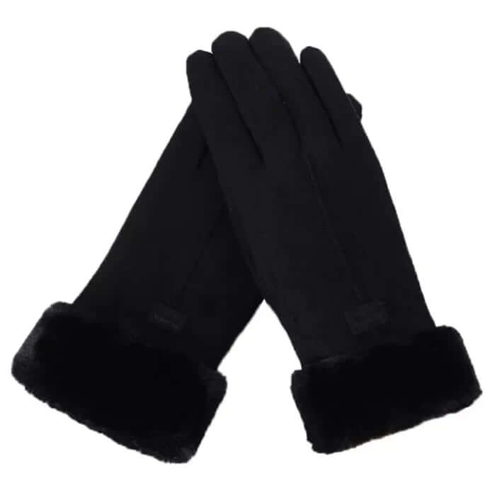 Damenhandschuhe mit Wildleder-Finish