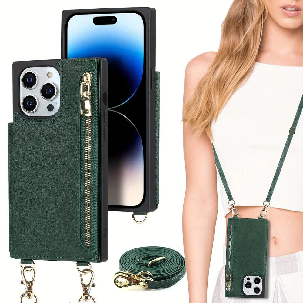 "3in1 Handyhülle Damen, Karten- & Münzfach, Umhängetasche, stilvoll, praktisch, Crossbody, abnehmbarer Gurt, Magnetverschluss