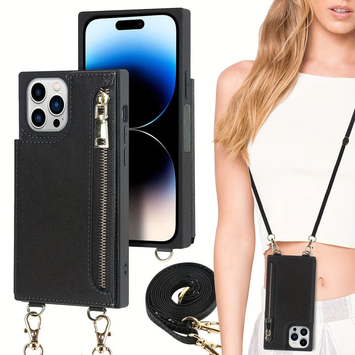 "3in1 Handyhülle Damen, Karten- & Münzfach, Umhängetasche, stilvoll, praktisch, Crossbody, abnehmbarer Gurt, Magnetverschluss