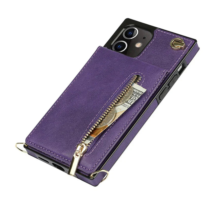 "3in1 Handyhülle Damen, Karten- & Münzfach, Umhängetasche, stilvoll, praktisch, Crossbody, abnehmbarer Gurt, Magnetverschluss