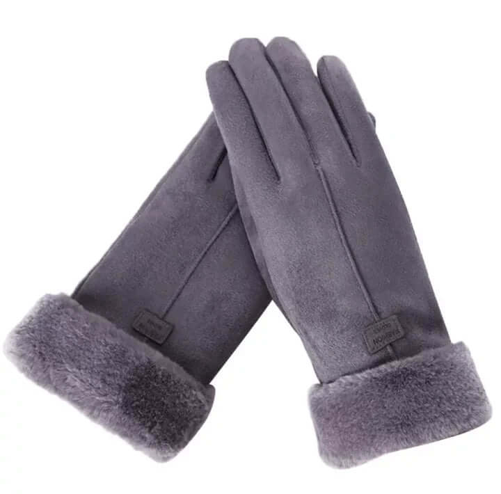 Damenhandschuhe mit Wildleder-Finish