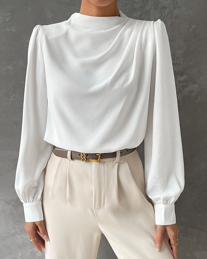 Elegante Bluse mit Stehkragen