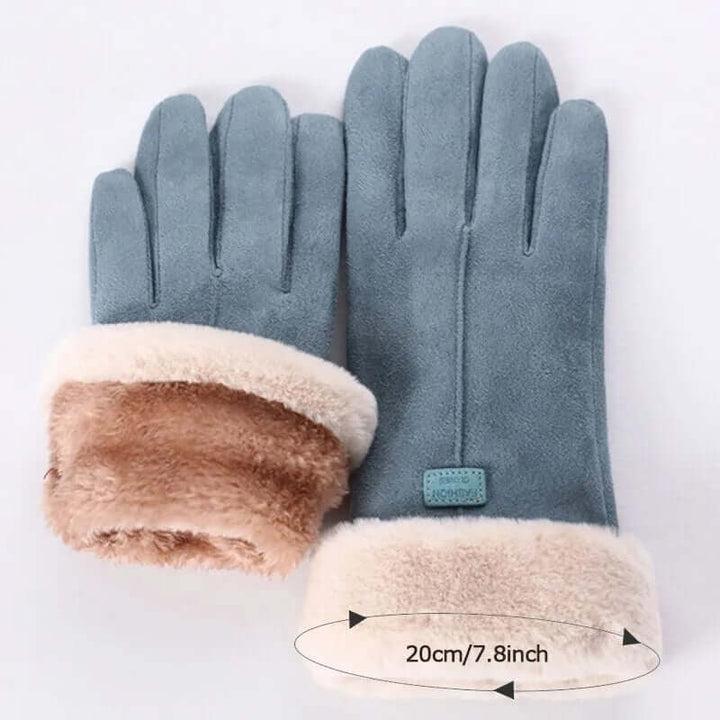 Damenhandschuhe mit Wildleder-Finish