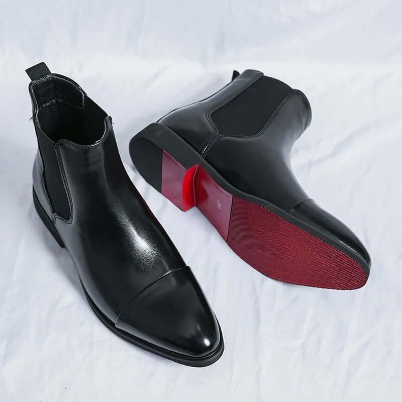 Elegante Leder Chelsea Stiefel Herren