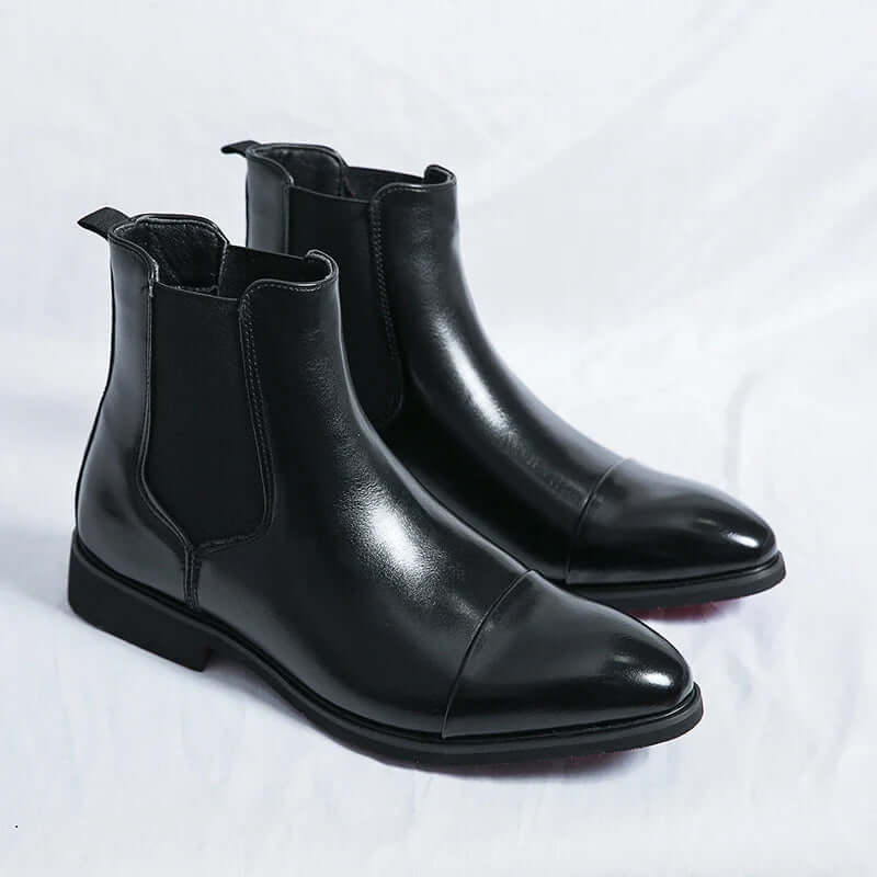Elegante Leder Chelsea Stiefel Herren