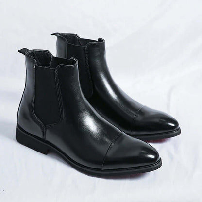 Elegante Leder Chelsea Stiefel Herren