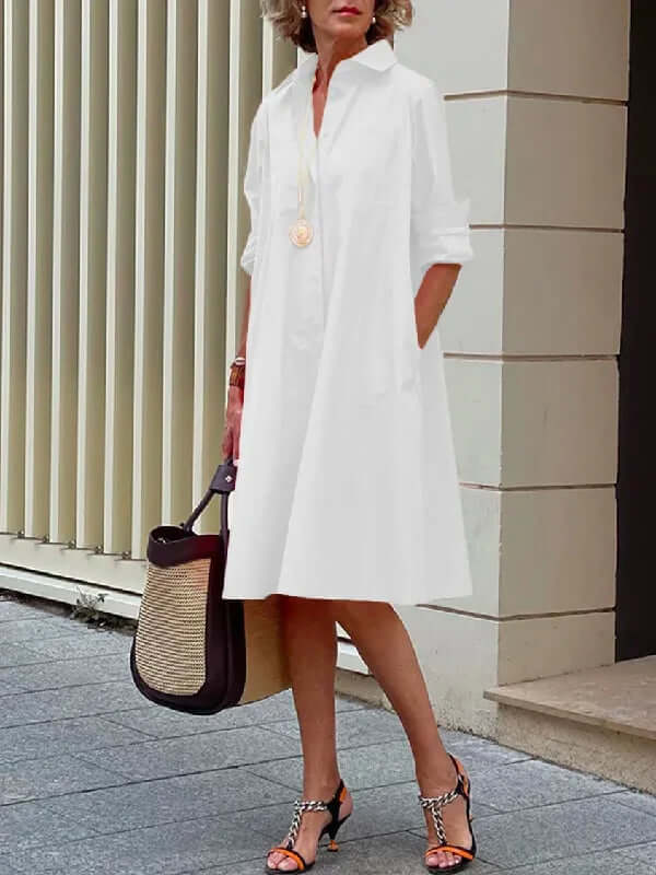 Langes Hemdkleid für Damen