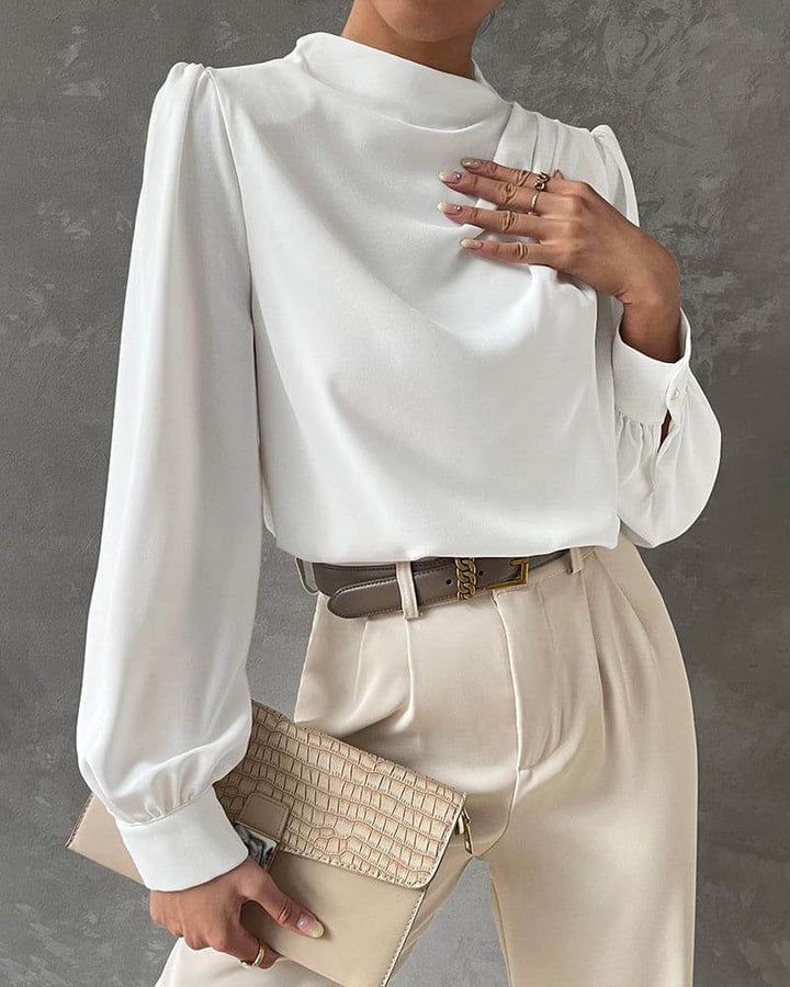 Elegante Bluse mit Stehkragen