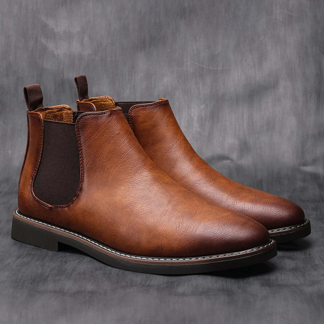 Eleganter Herren Chelsea-Stiefel aus Leder