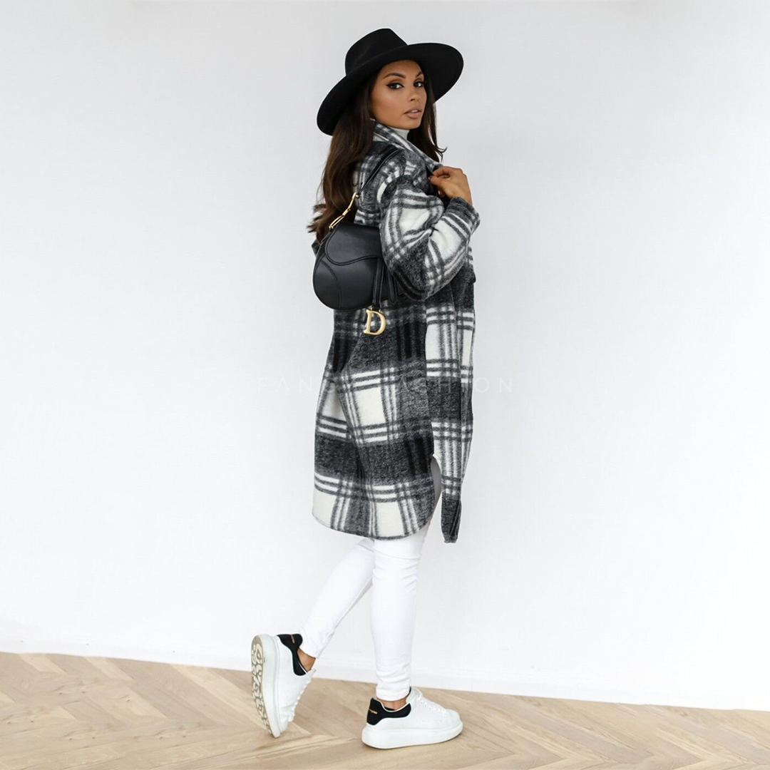 Karierter Mantel für Damen