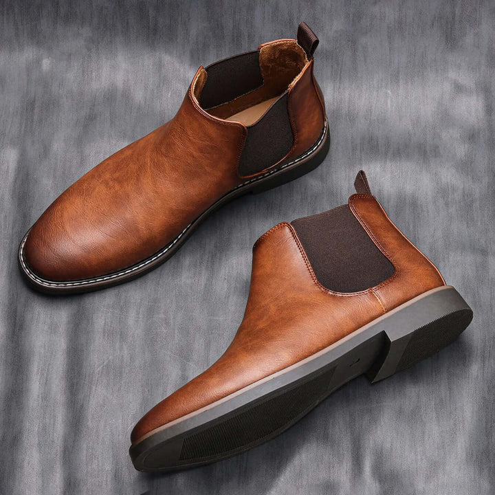 Eleganter Herren Chelsea-Stiefel aus Leder
