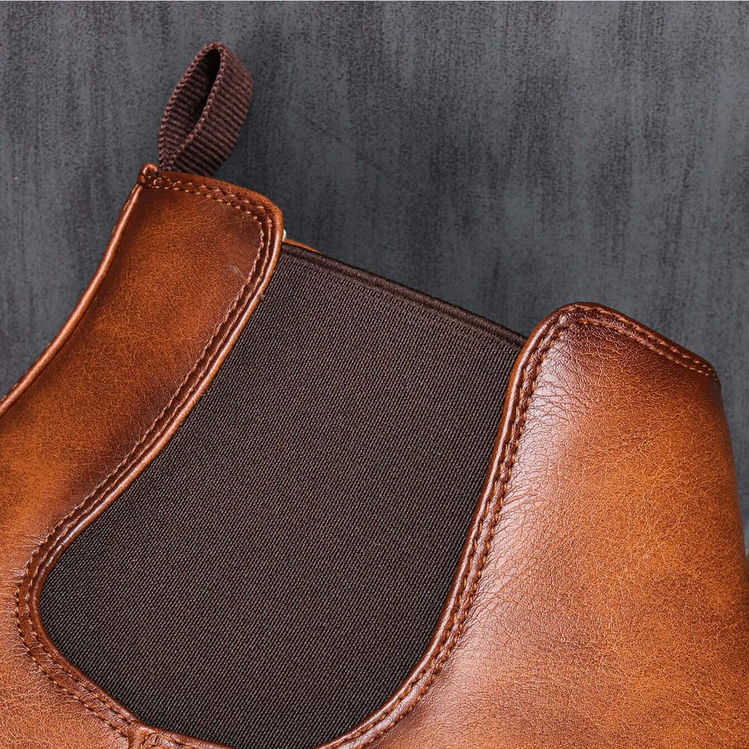 Eleganter Herren Chelsea-Stiefel aus Leder