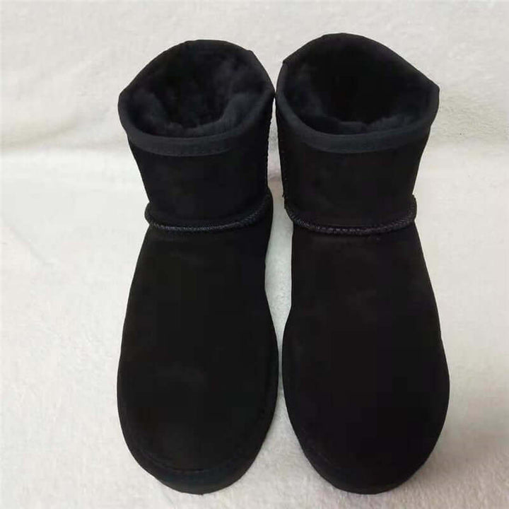 Wärmende Knöchelhohe Winterstiefel in Wildleder-Optik