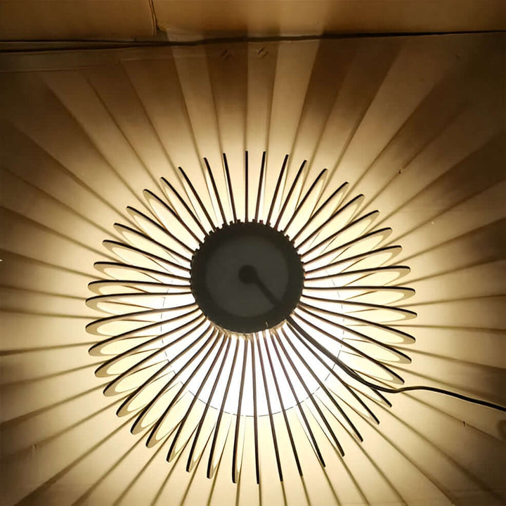 Rustikale Pendelleuchte aus Holz mit Käfigdesign