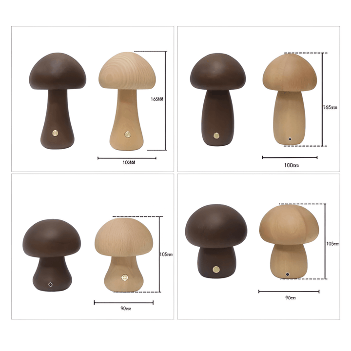 Holz-Pilz LED Nachtlicht