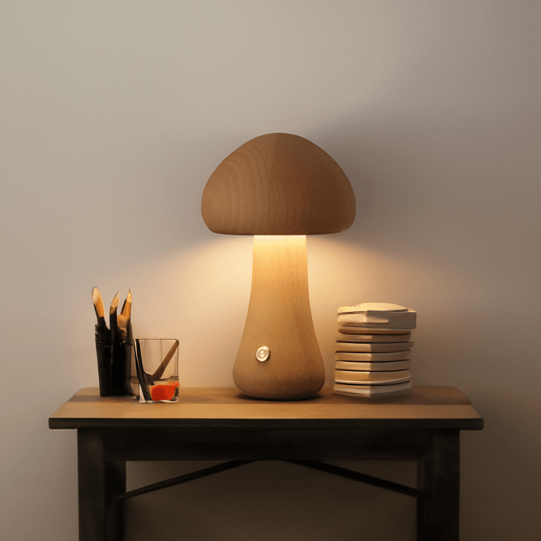 Holz-Pilz LED Nachtlicht