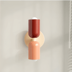 Rot/Lachs/Beige