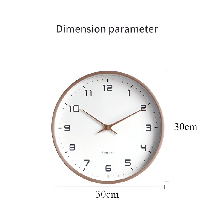 Minimalistische Holz-Wanduhr