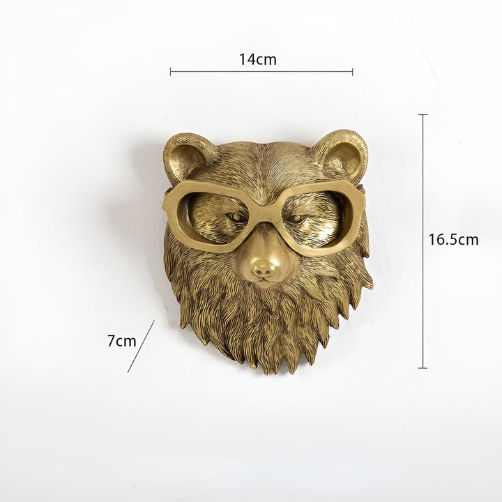 Golden Head Tier-Wandhaken