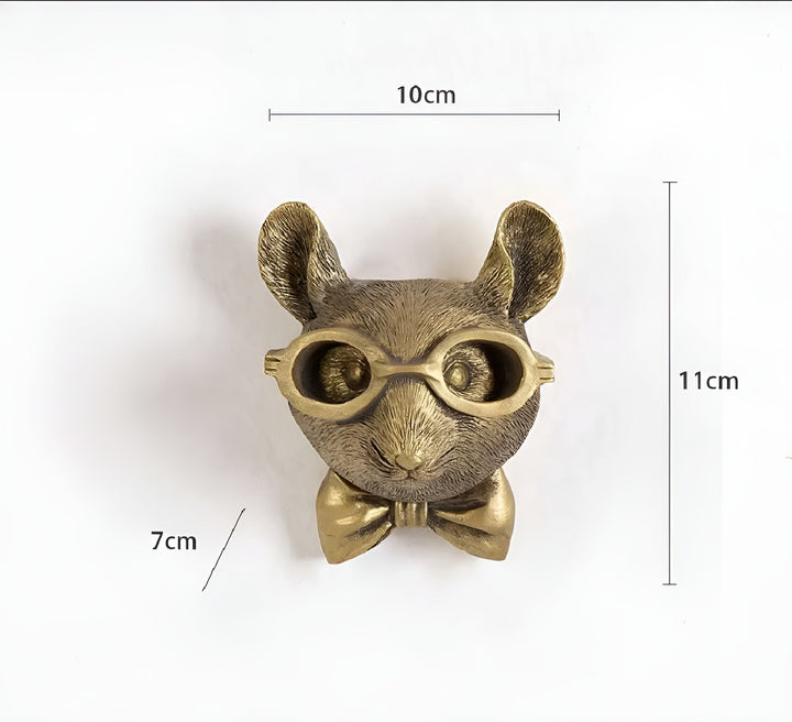 Golden Head Tier-Wandhaken