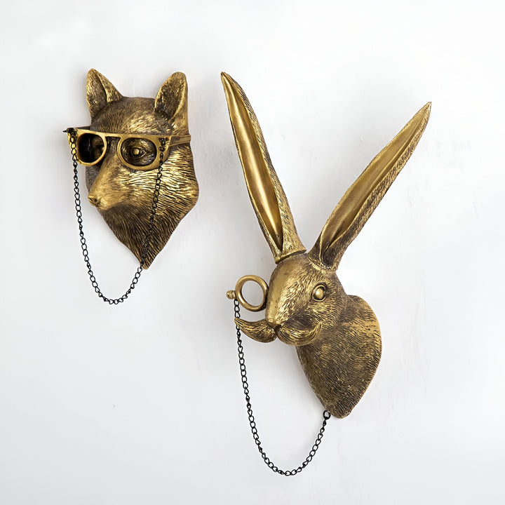 Golden Head Tier-Wandhaken