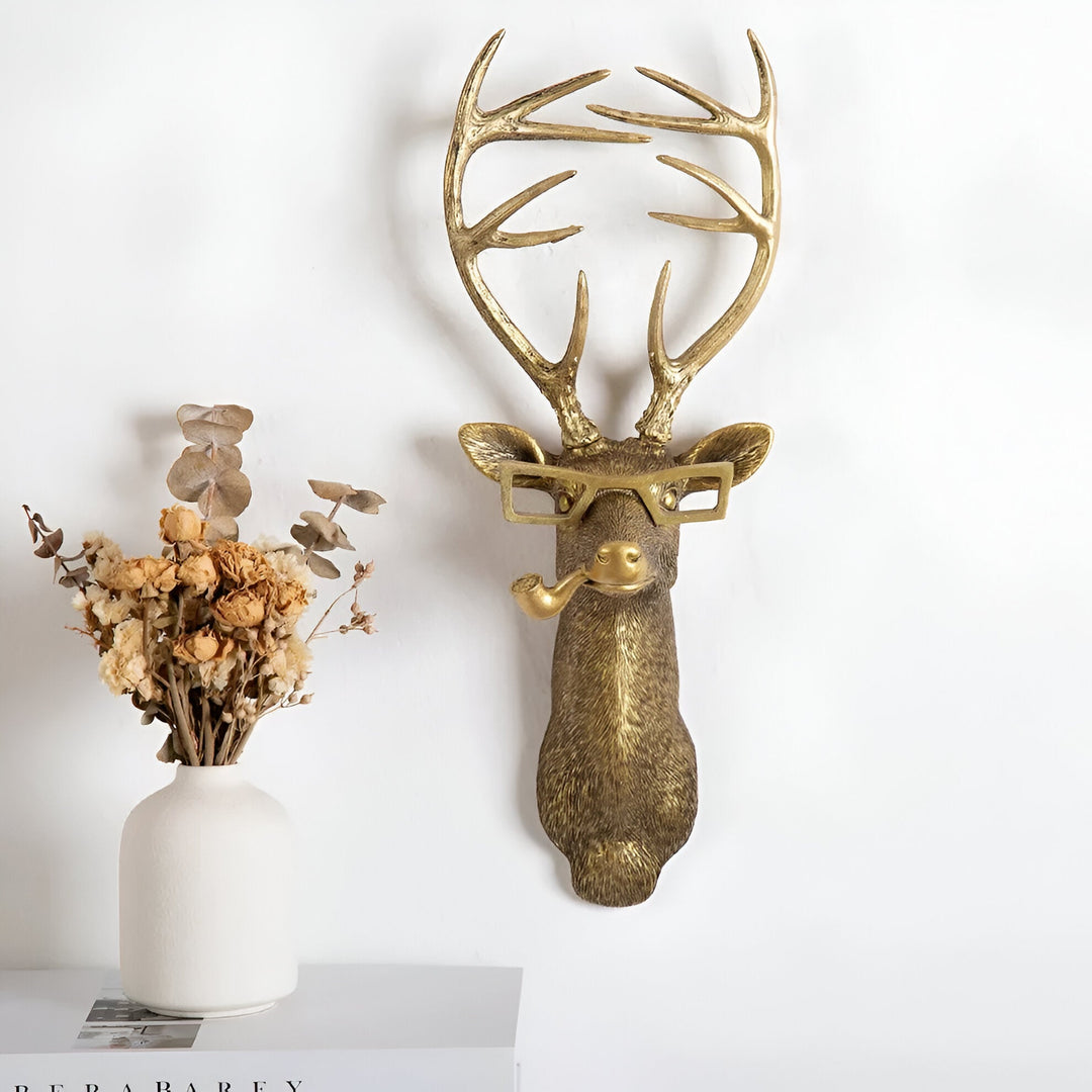 Golden Head Tier-Wandhaken