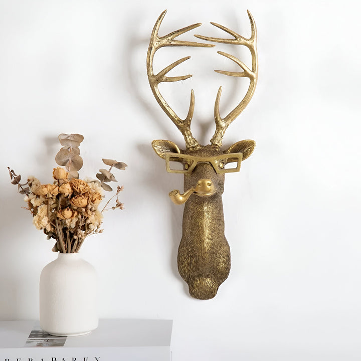Golden Head Tier-Wandhaken