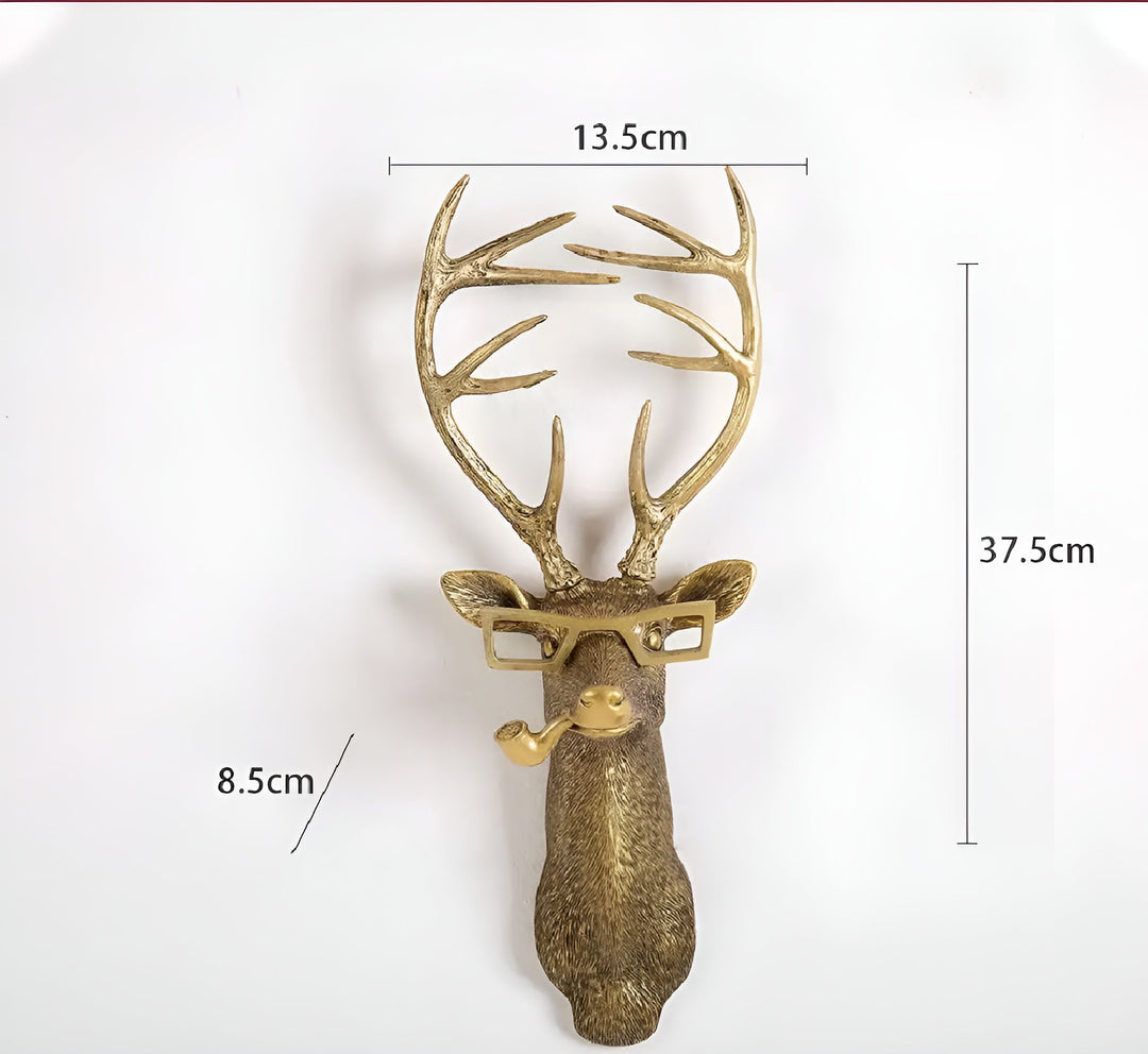 Golden Head Tier-Wandhaken