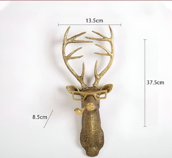 Golden Head Tier-Wandhaken