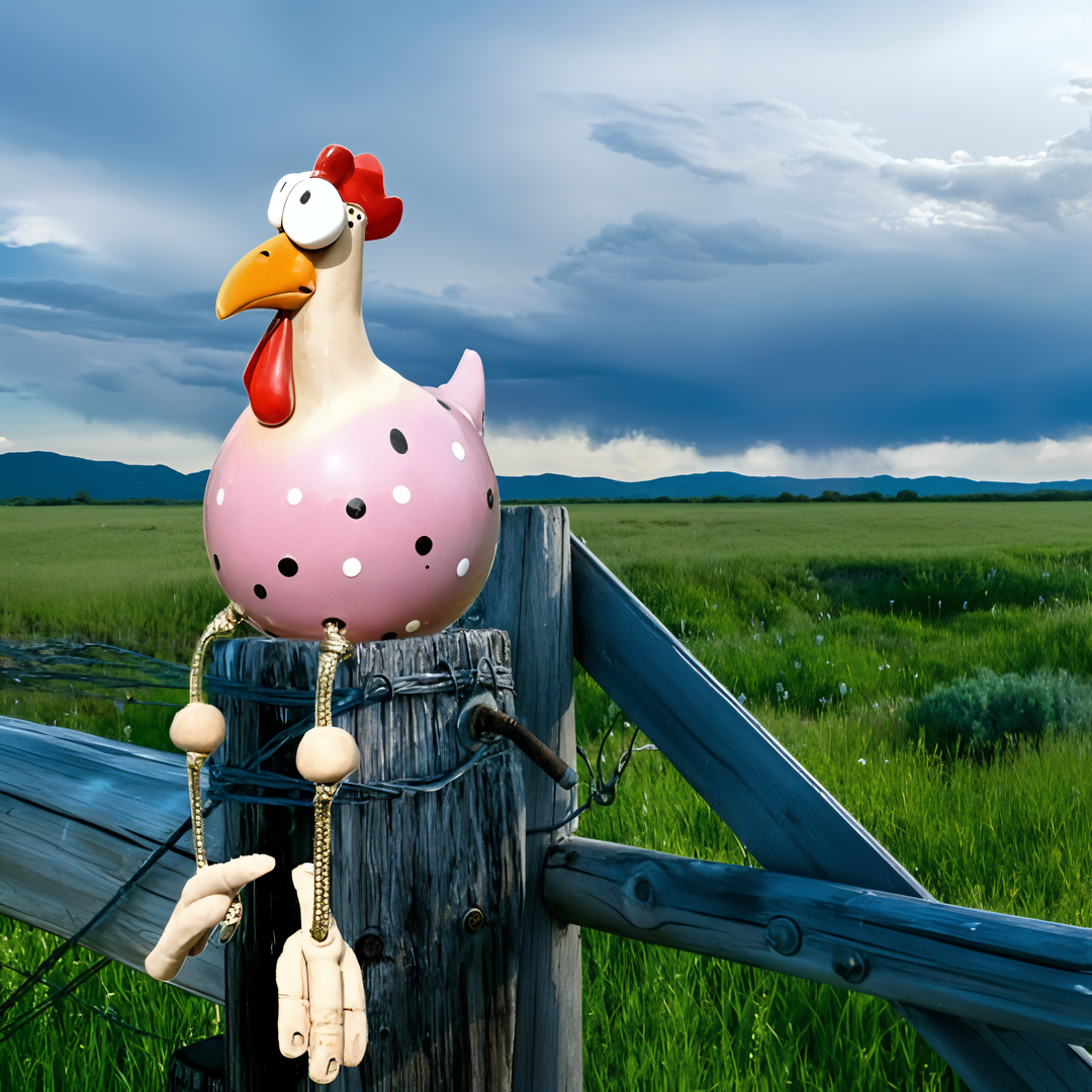 Whimsy Big-eyed Huhn Statue