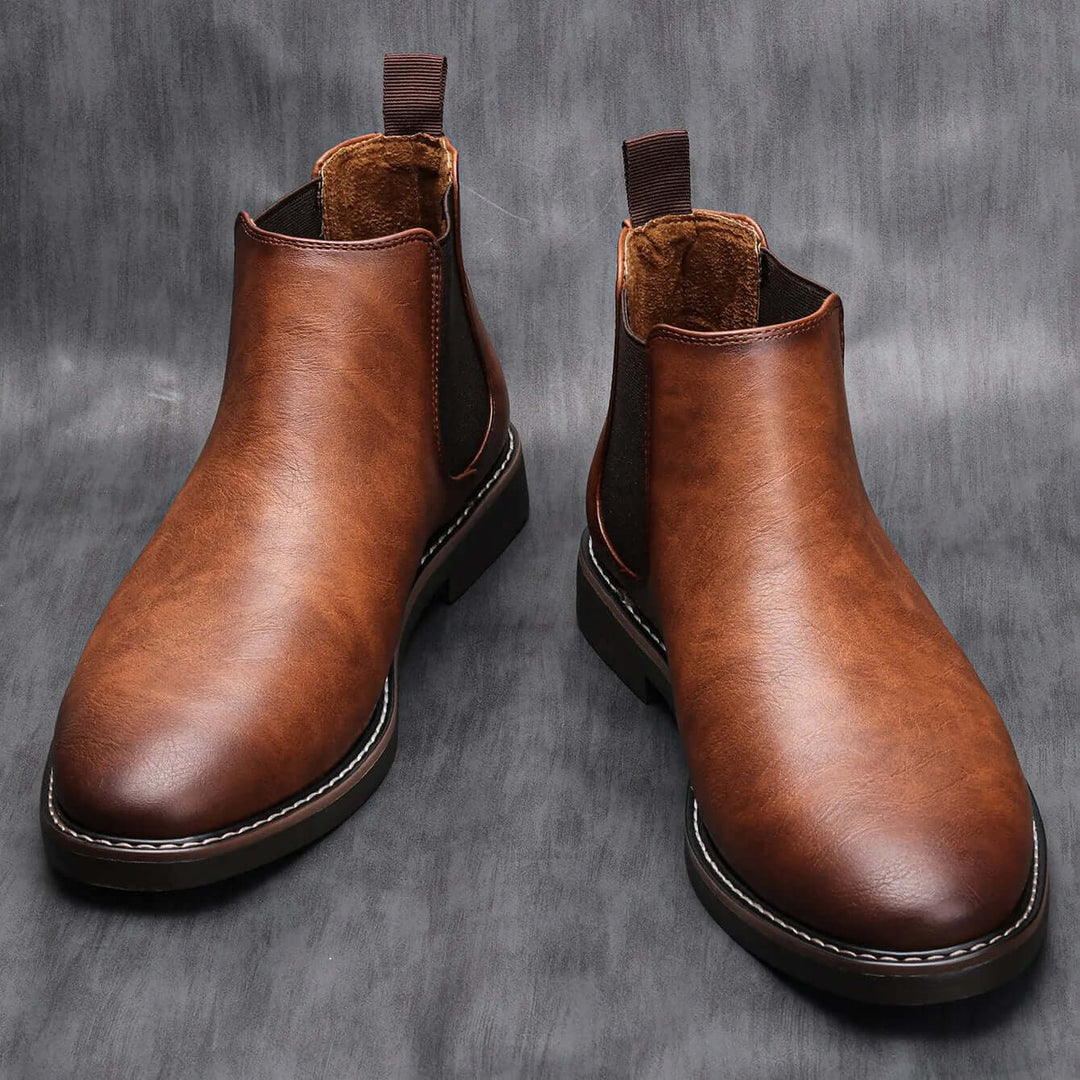 Eleganter Herren Chelsea-Stiefel aus Leder