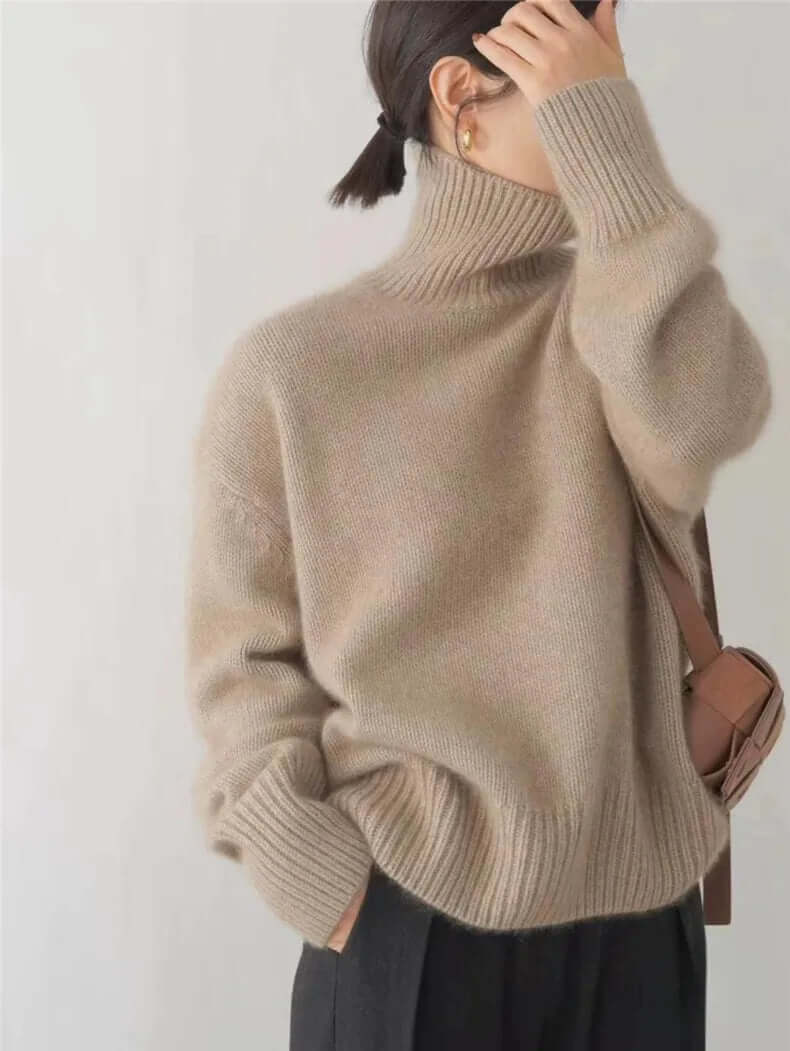 Damen Weicher Kaschmir Rollkragenpullover – Luxus und Wärme für Damen