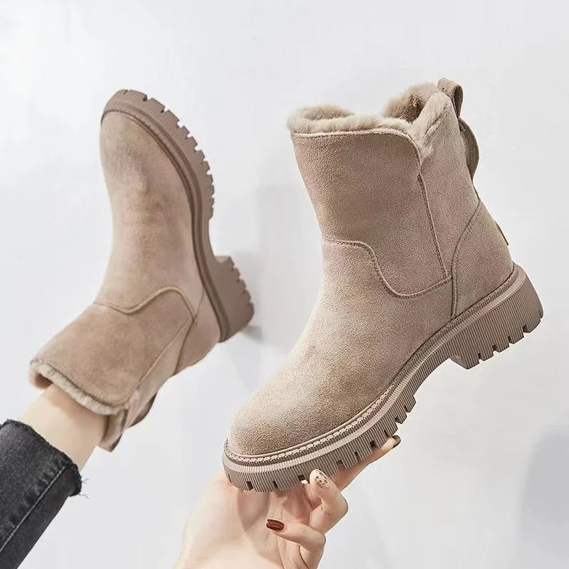 Stylische Concise Mid-Calf Snow Boots