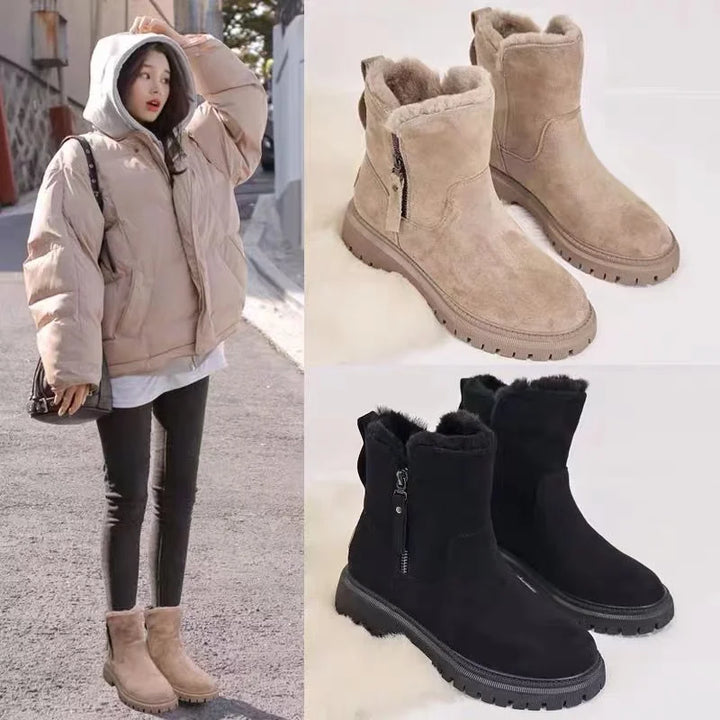 Stylische Concise Mid-Calf Snow Boots